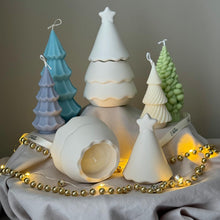 Christmas Tree Jar Soy Candle: Handmade Jesmonite Decor