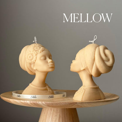 Handmade Afro Lady Soy Candle: Sculptural Home Decor Gift