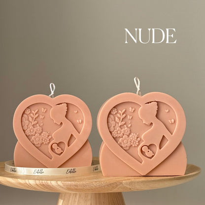 Mother's Love Soy Candle: Hand-Poured Sculptural Art Gift