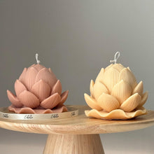 Handmade Soy Lotus Candle: Sculptural Home Decor Gift