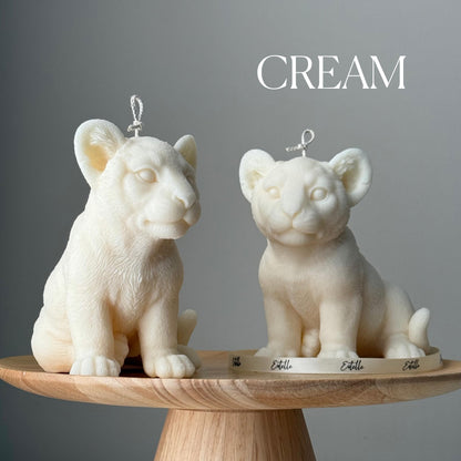 Handmade Lion Candle: Sculptural Soy Wax Animal Candle