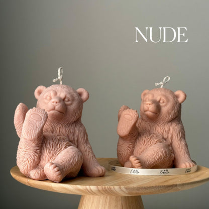 Handmade Soy Wax Bear Candle: Sculptural Animal Gift