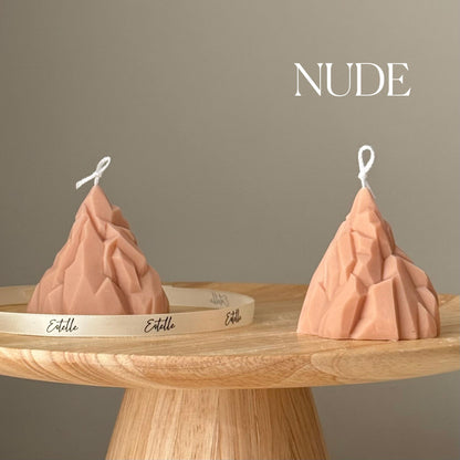 Hand Poured Soy Mountain Candle: Sculptural Home Decor