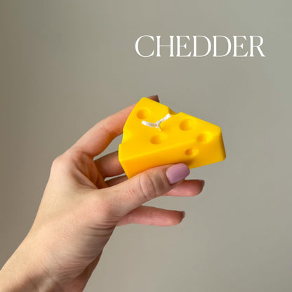 Handmade Cheese Soy Candle | Unique Food Candle Decor