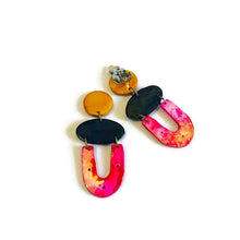 Bright Colorful Statement Earrings Handmade