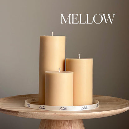 Soy Blend Pillar Candle Set: Minimalist Table Decor