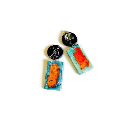 Collier plastron coloré en perles audacieuses - Éclaboussure de peinture