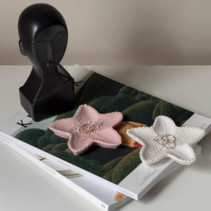 Starfish Jesmonite Jewelry Dish: Scandi Home Decor Tray