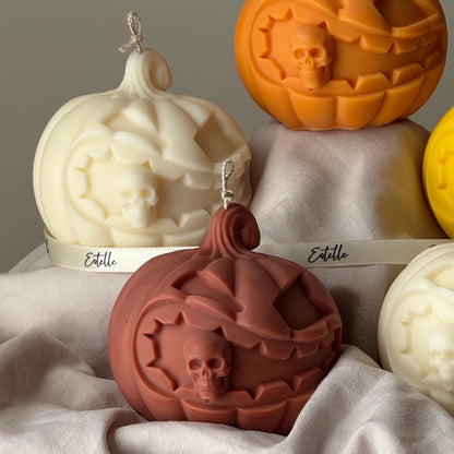 Large Pumpkin Scented Soy Wax Candle: Autumn Decor, Fall Gift