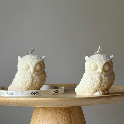 Owl Soy Candle: Handmade Sculptural Home Decor