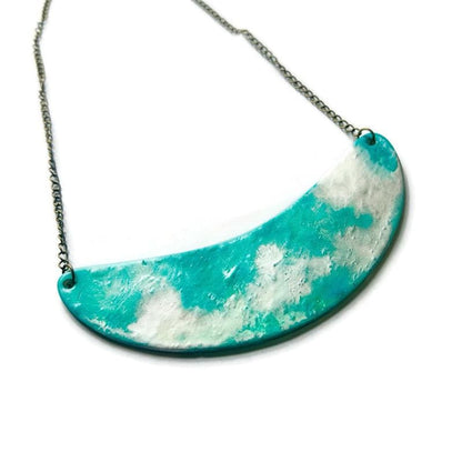Parure Collier et Boucles d'Oreilles Faits Main Turquoise et Argent
