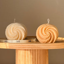 Ribbed Swirl Ball Candle| Trendy Handmade Decoration