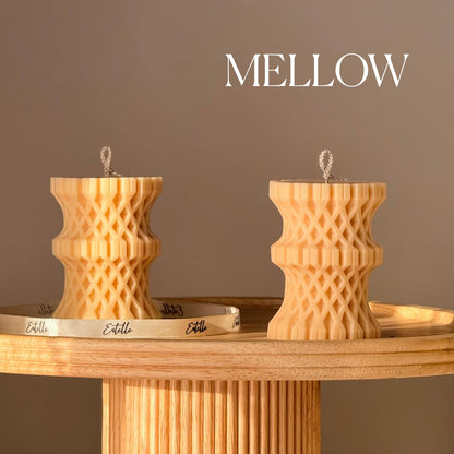 Woven Column Candle| Handcrafted Sculptural Candle| Modern Home Decor