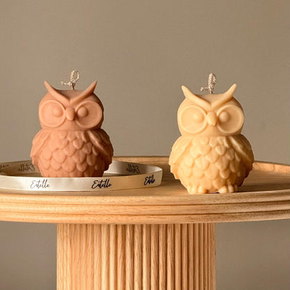 Owl Soy Candle: Handmade Sculptural Home Decor