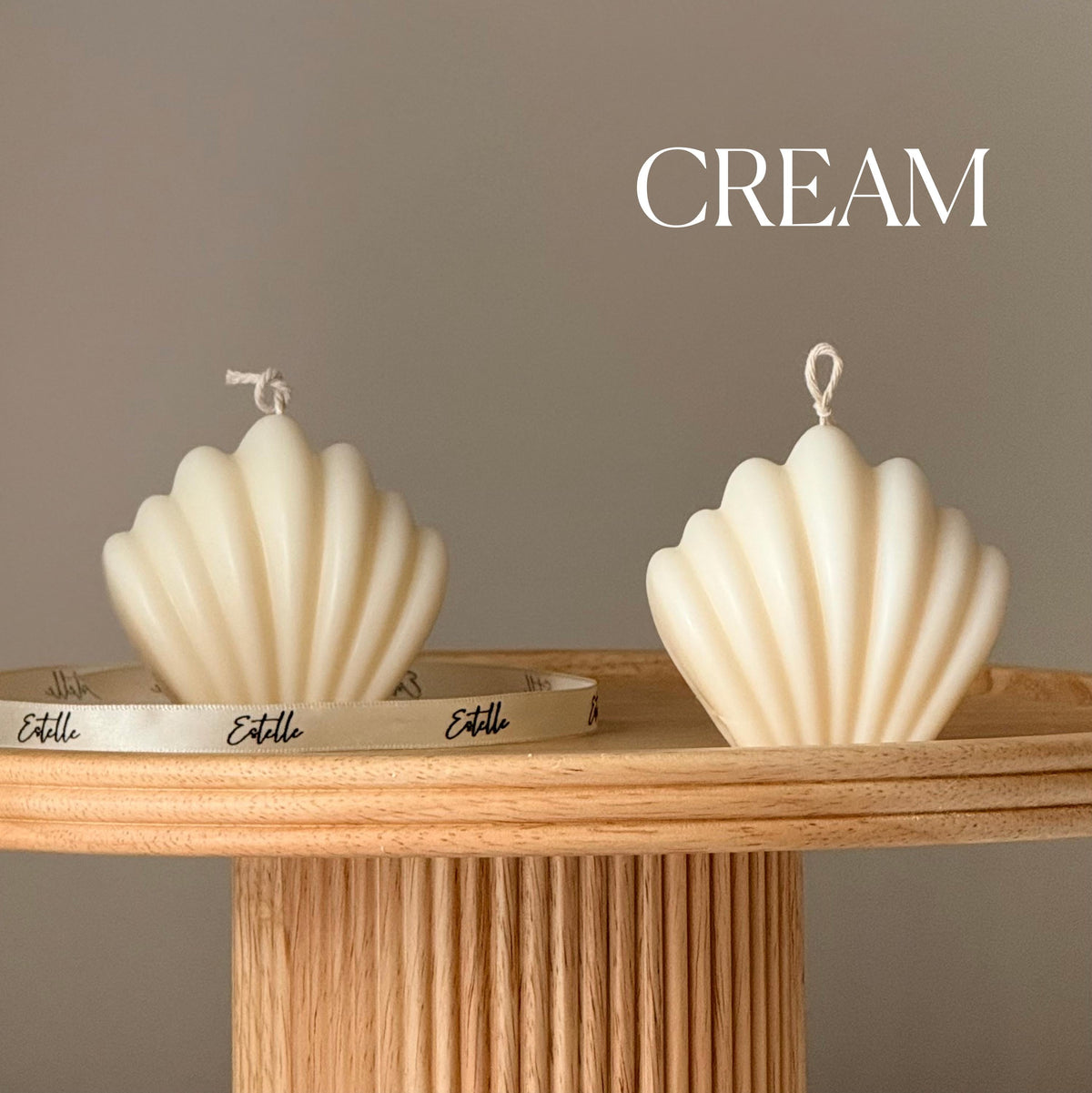 Scallop Shell Candle: Summer Home Decor, Vegan Soy Wax