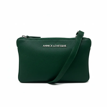Petit sac bandoulière en Cuir Véritable Dark Green, Annie