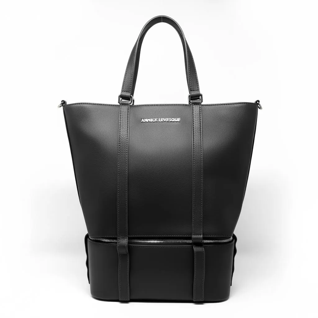 Tote bag, 2-en-1, noir, compartiment isotherme détachable | Charlotte