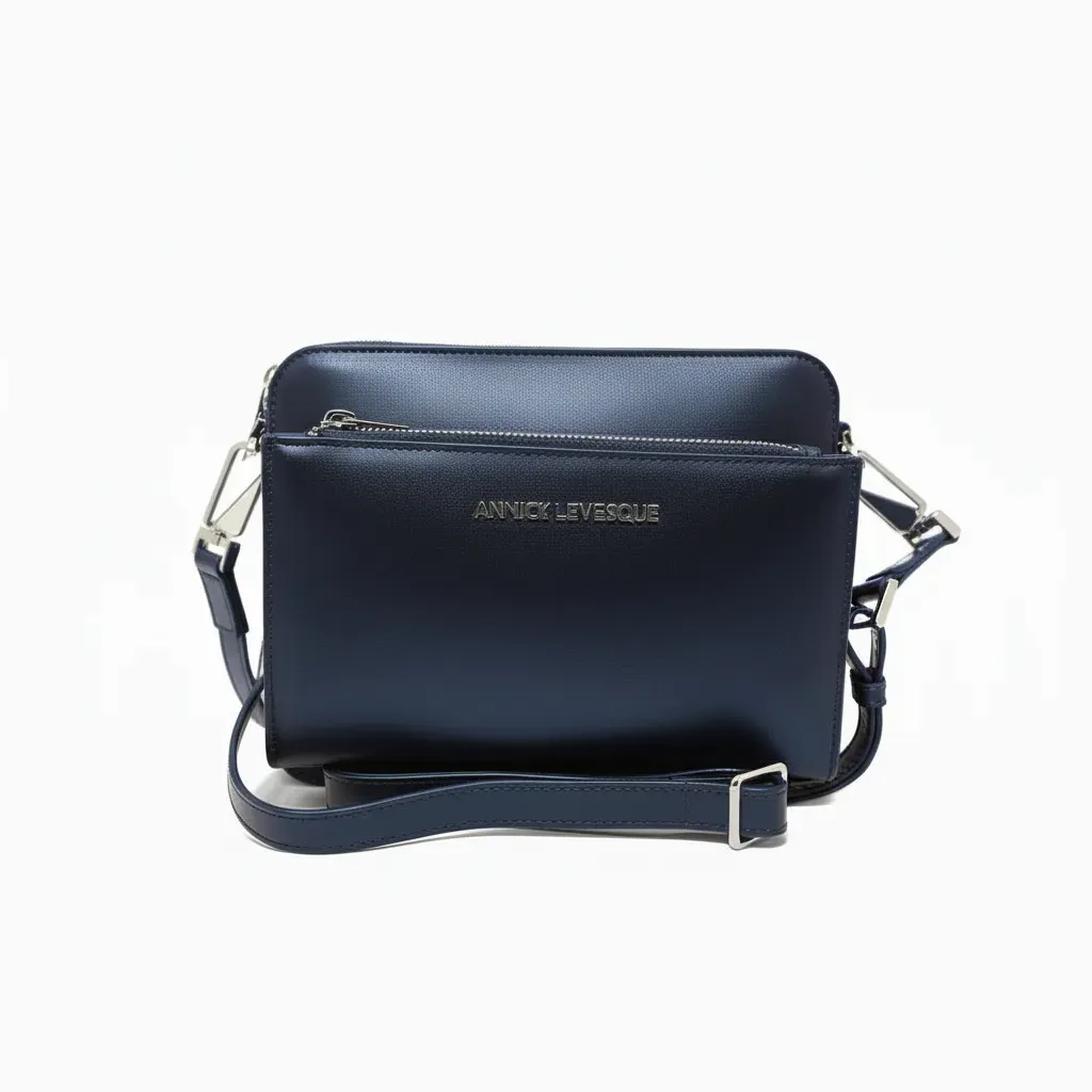 Small Crossbody Bag with Detachable Card Holder Navy Blue | Kennedi