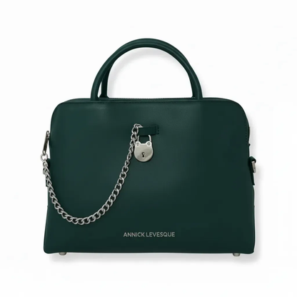 Dark Green Leather Handbag | Miranda