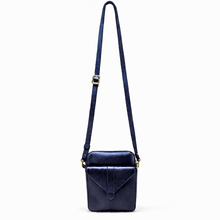 Petit sac en cuir bleu marine — Nadine