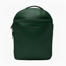 Sac à dos en Cuir Véritable vert foncé, Alice