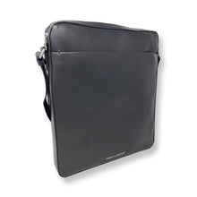 Sac d’ordinateur en cuir à bandoulière noir | MalKa