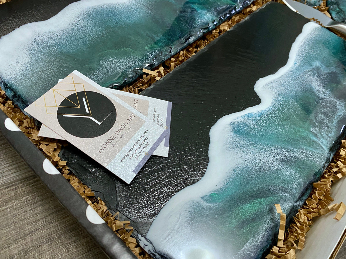 Natural Slate Charcuterie Board with Coasters