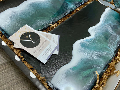 Natural Slate Charcuterie Board with Coasters