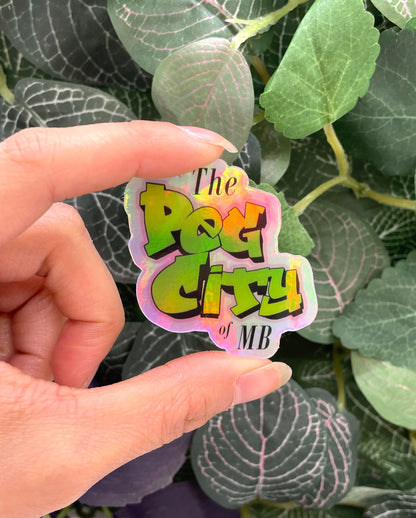 The Peg City of MB Holographic Sticker