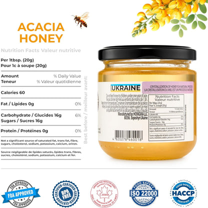 Miel d'Acacia Ukrainien Pur 250g