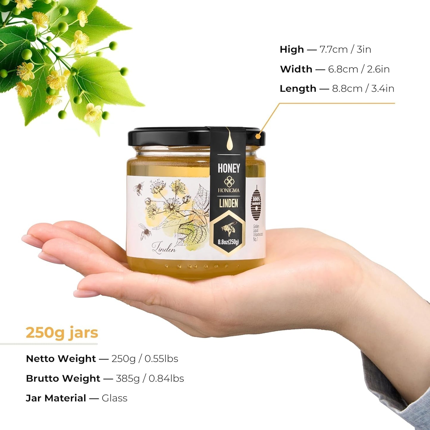 Miel de Tilleul Pur d'Ukraine 250g