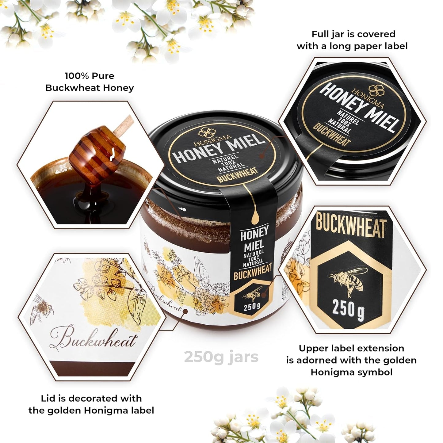 Miel de sarrasin pur d'Ukraine 250g