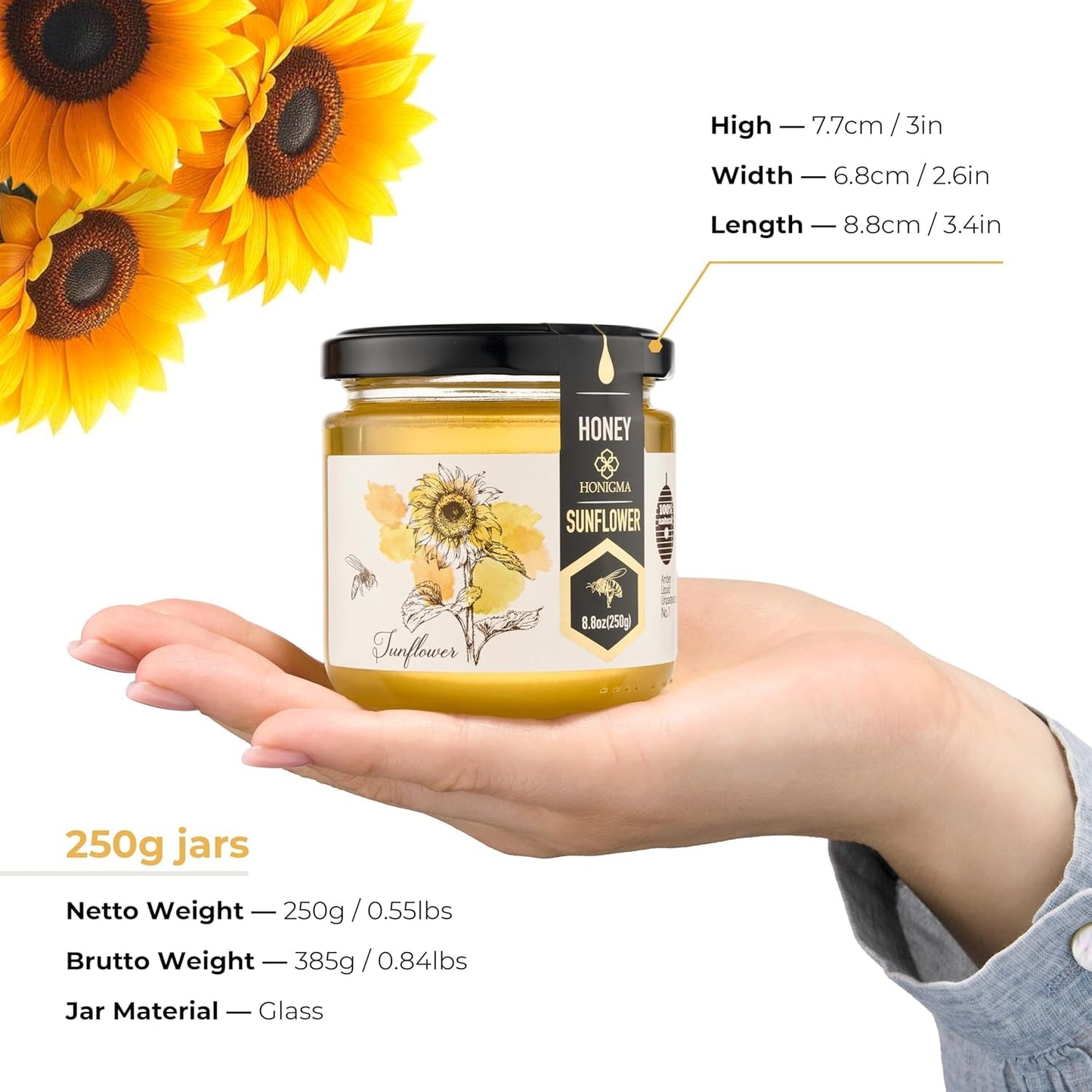 Miel de Tournesol Pur Ukrainien 250g
