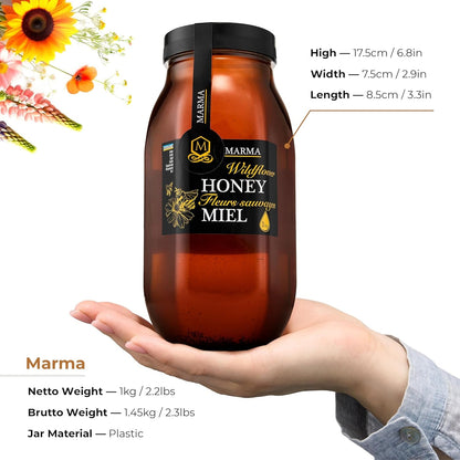 Miel de fleurs sauvages pures d'Ukraine 1kg