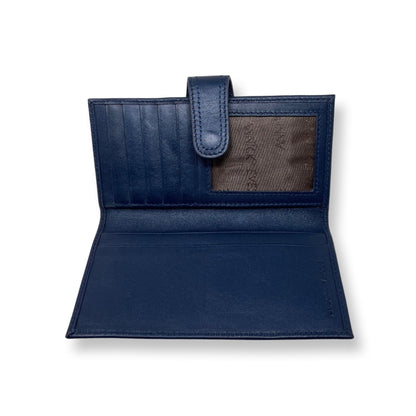 Small navy leather wallet - Denise