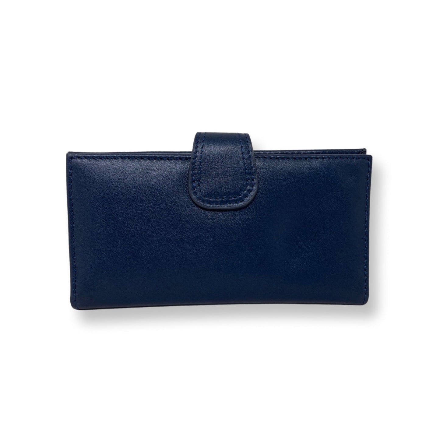 Small navy leather wallet - Denise