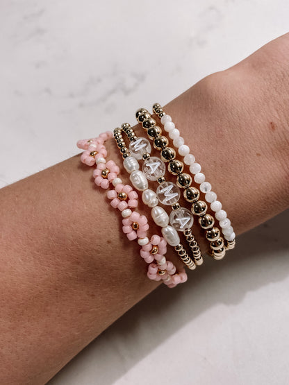 Bracelet prénom personnalisé 3mm en or 14K rempli