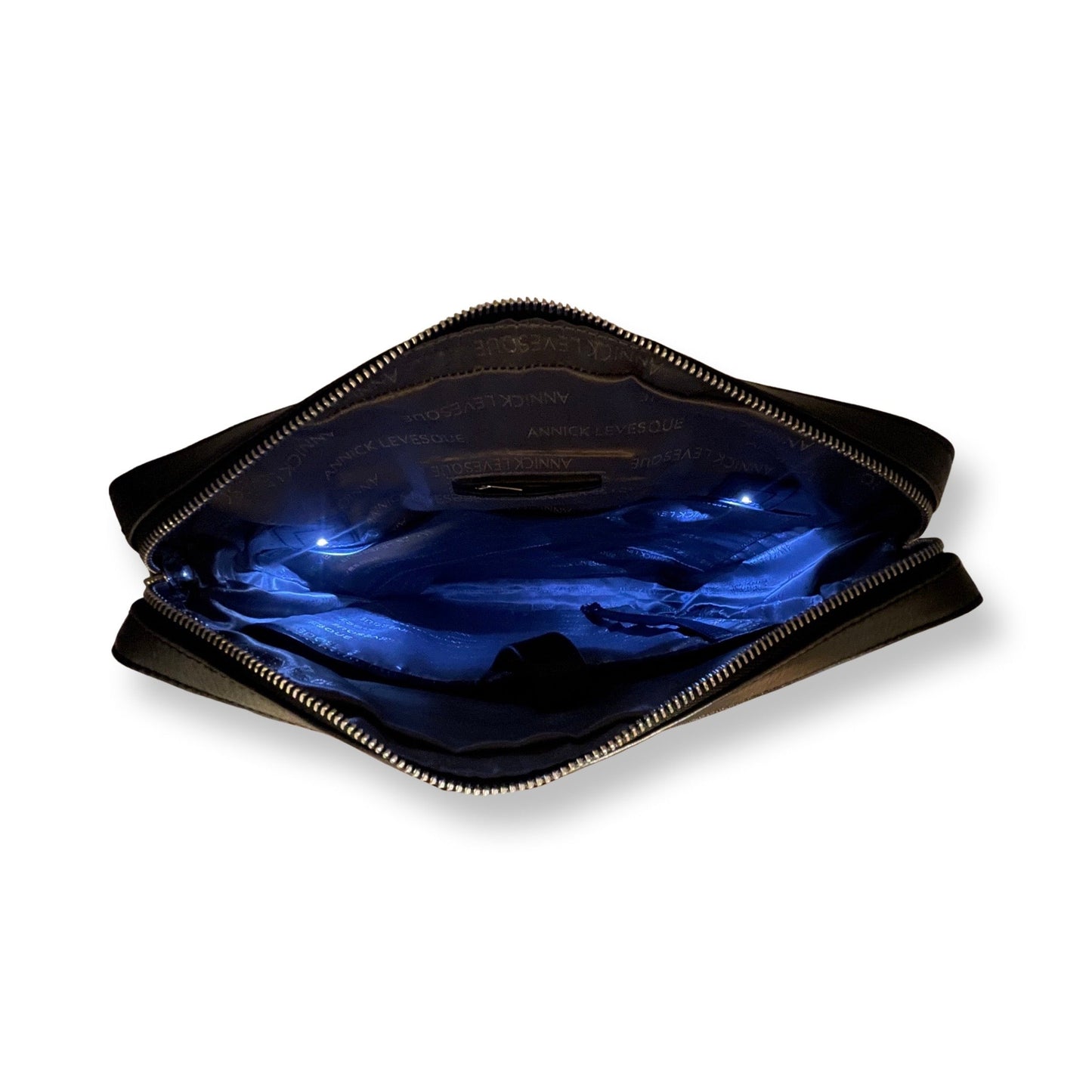 Black Leather Laptop Messenger Bag | MalKa