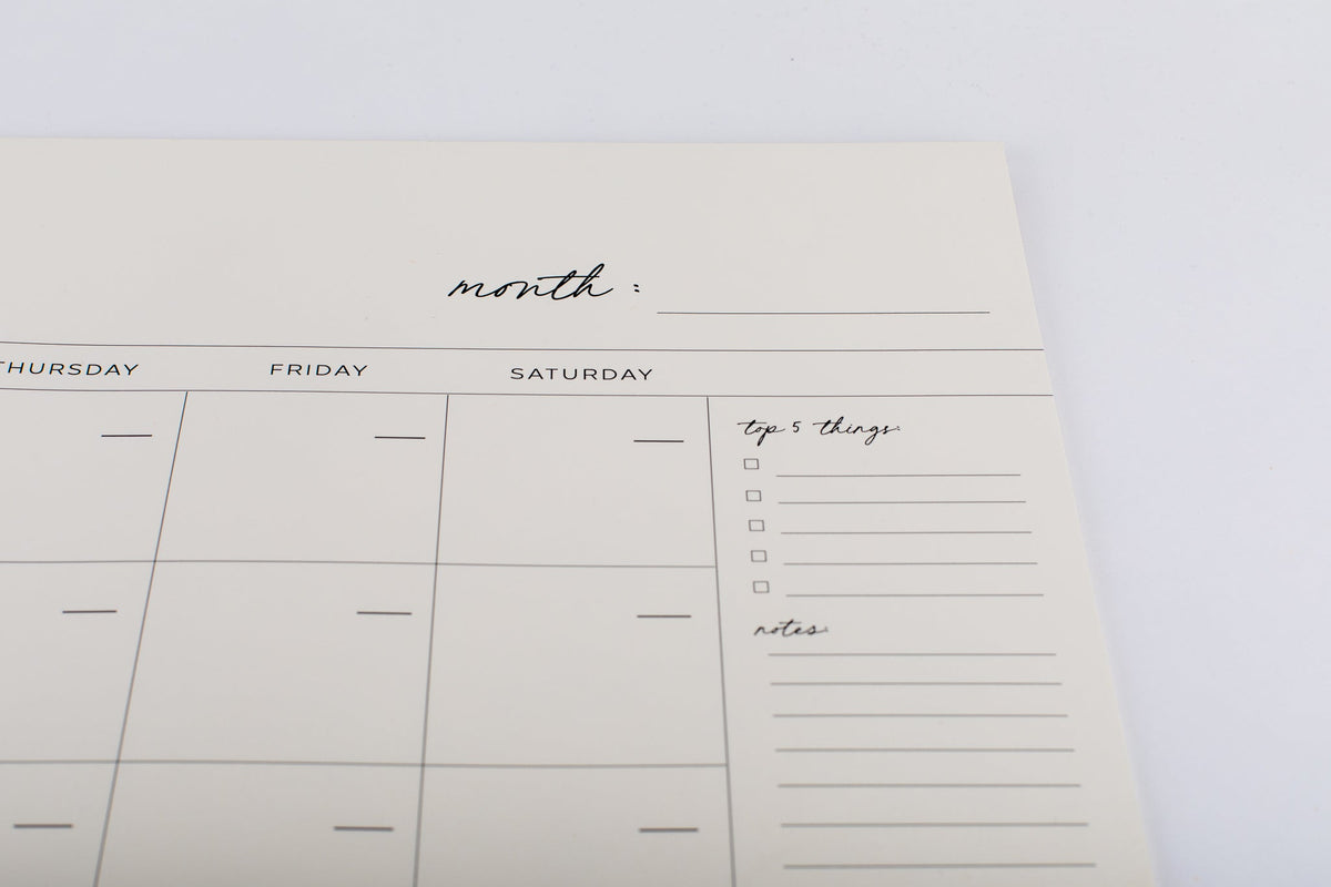 Large Monthly Planner