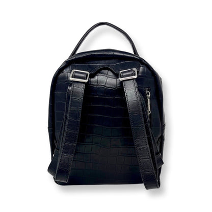 Black Crocodile Leather Backpack | Eve