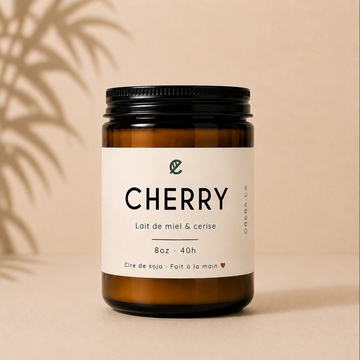 Bougie de soja cerise et lait de miel