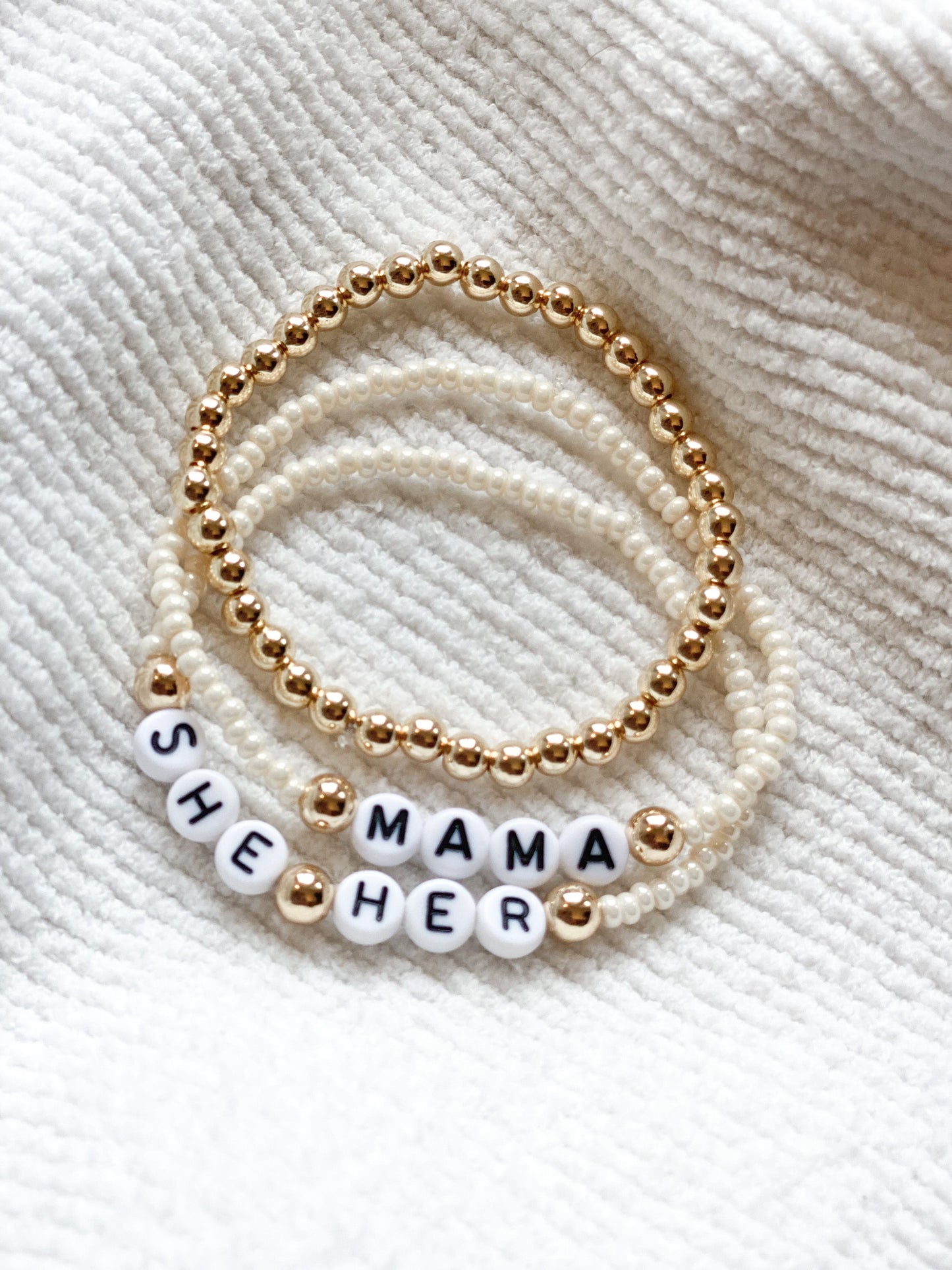 Bracelet superposé en or laminé 14K de 5 mm