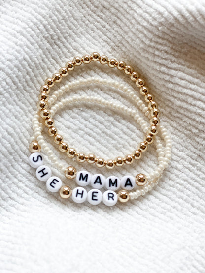 Bracelet superposé en or laminé 14K de 5 mm