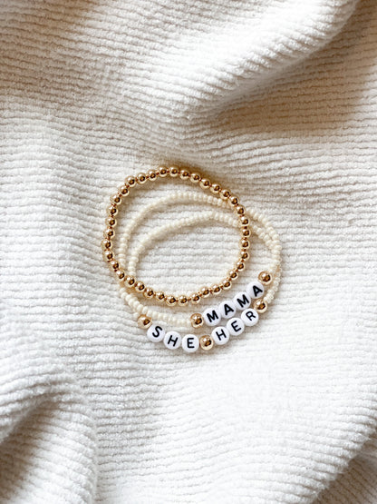 Bracelet superposé en or laminé 14K de 5 mm