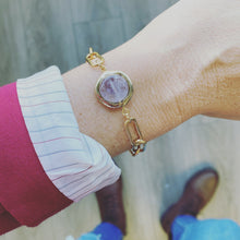 Bracelet en or et améthyste