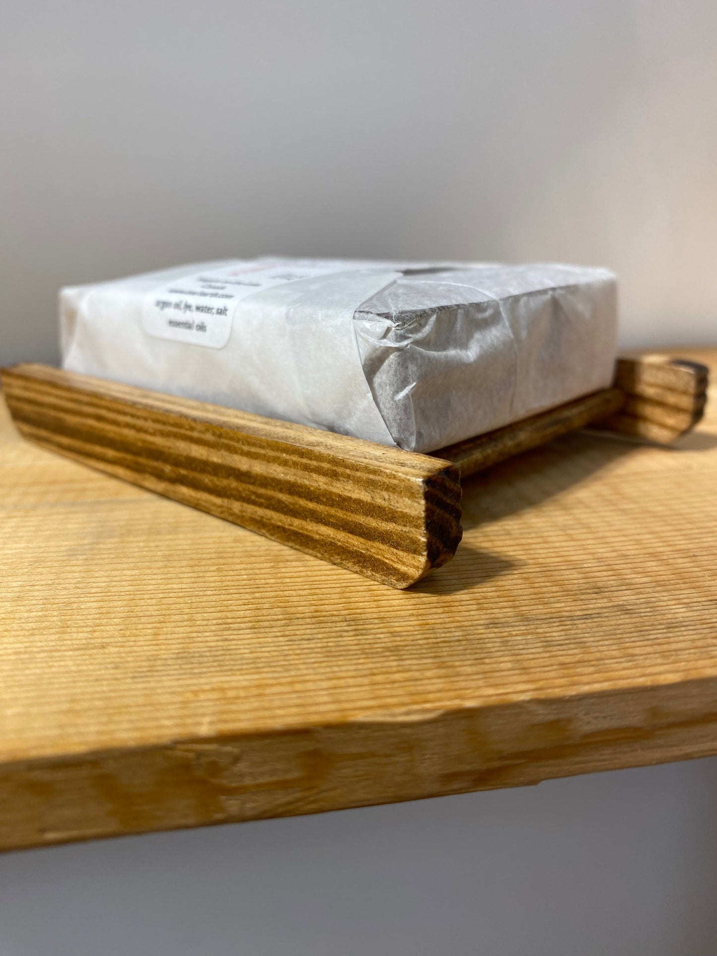 Porte-savon en bambou (finition naturelle)