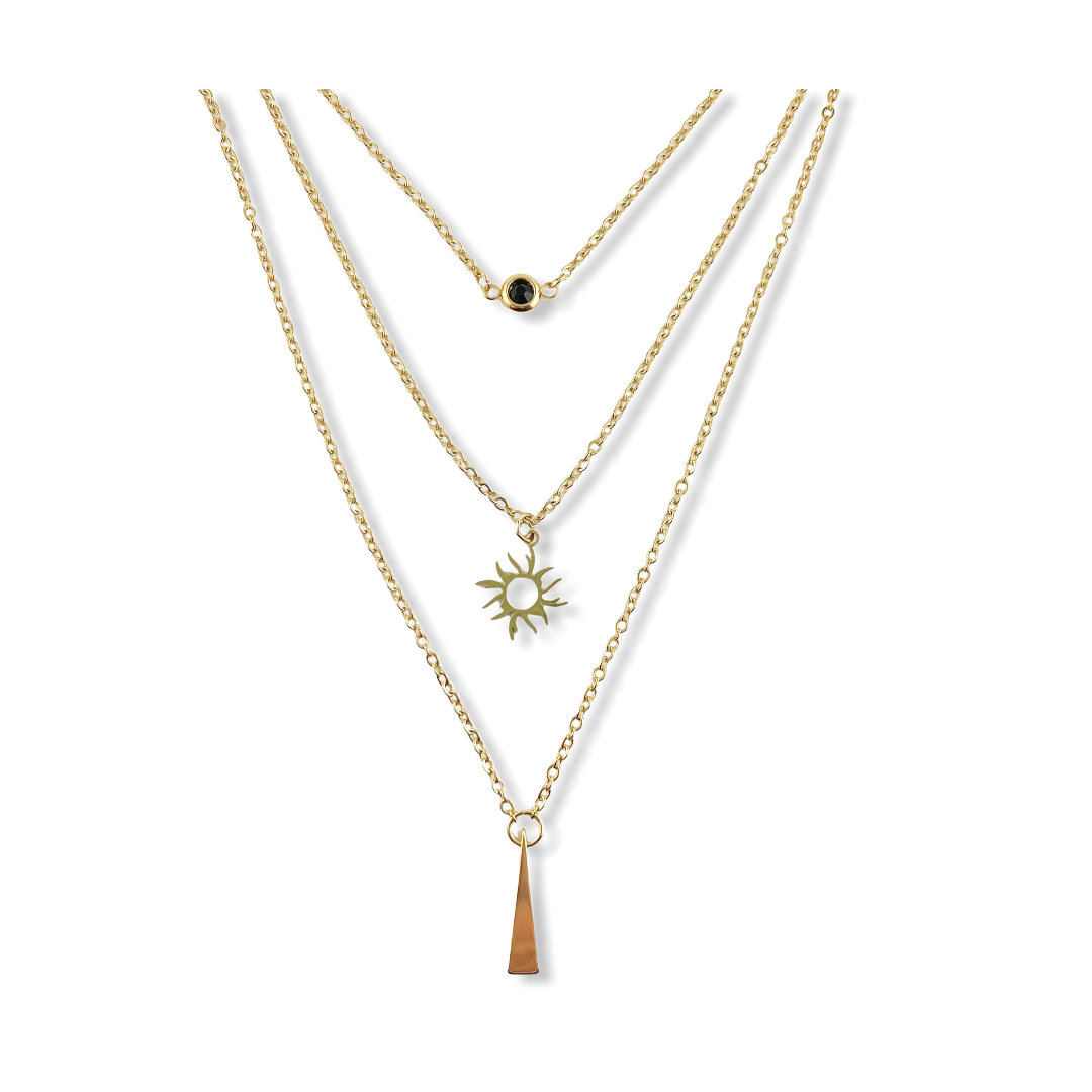 Collier Rayons de Soleil Dorés