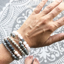 Bracelet en hématite argentée