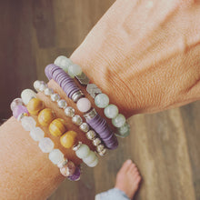 Bracelet en améthyste Chevron