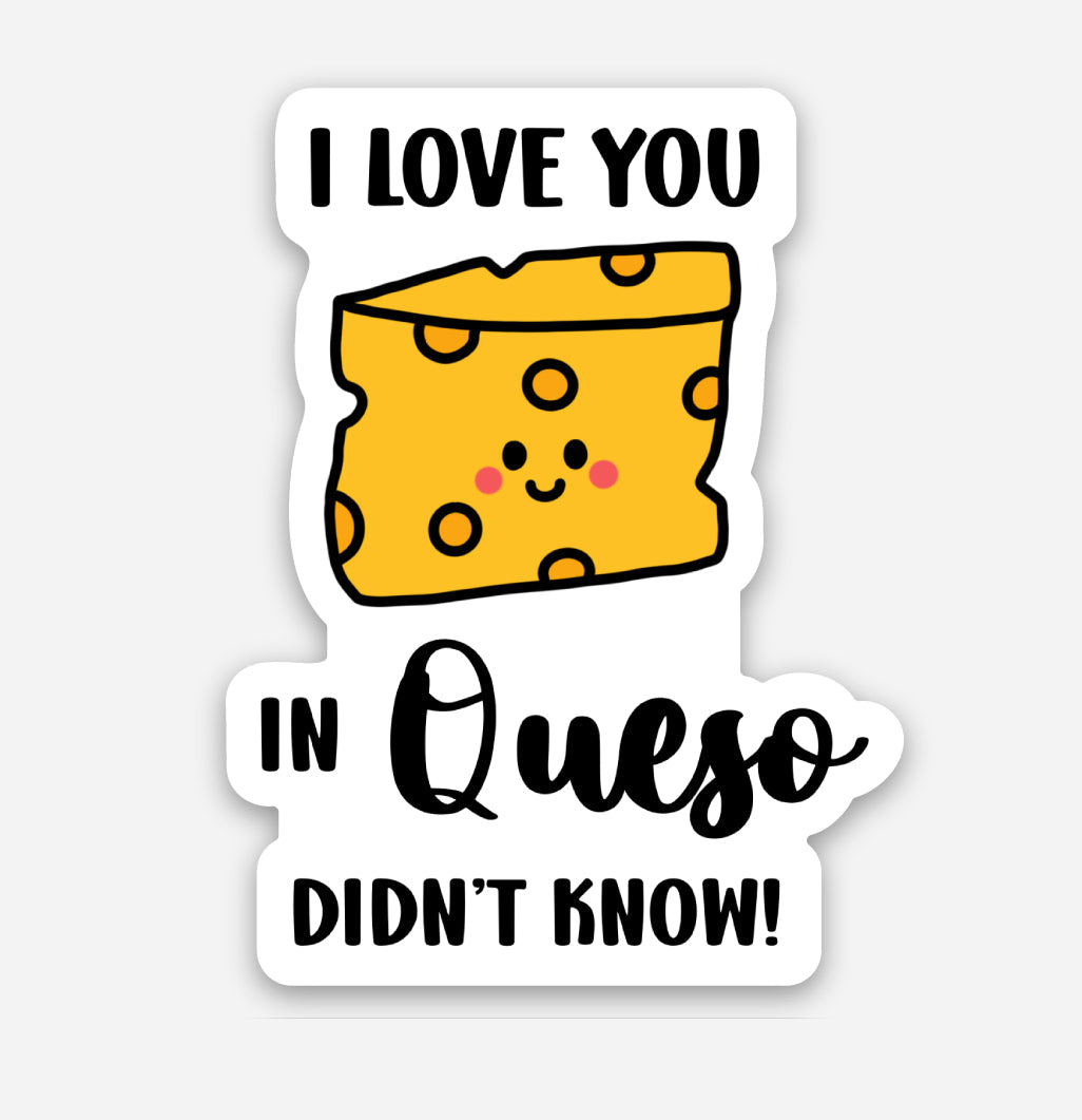 I Love You In Queso Didn’t Know Sticker